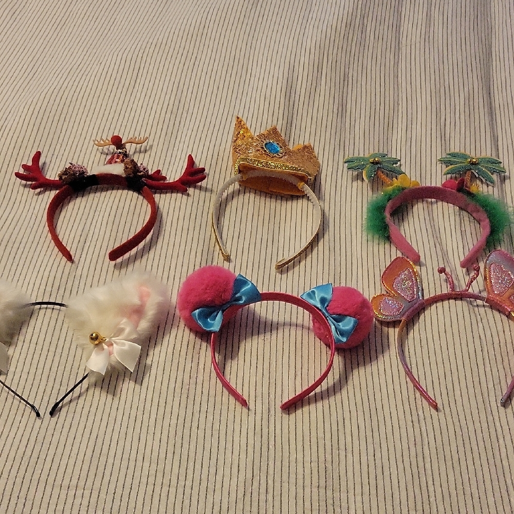 Costume Headband Set Of 6- Multicolor